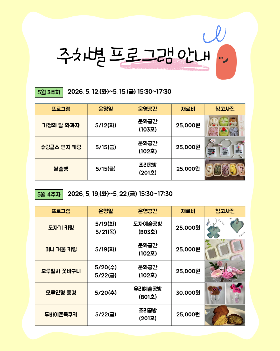 (재)강릉문화재단 가정의 달 맞이 원데이클래스 참가 가족 모집 이미지 2