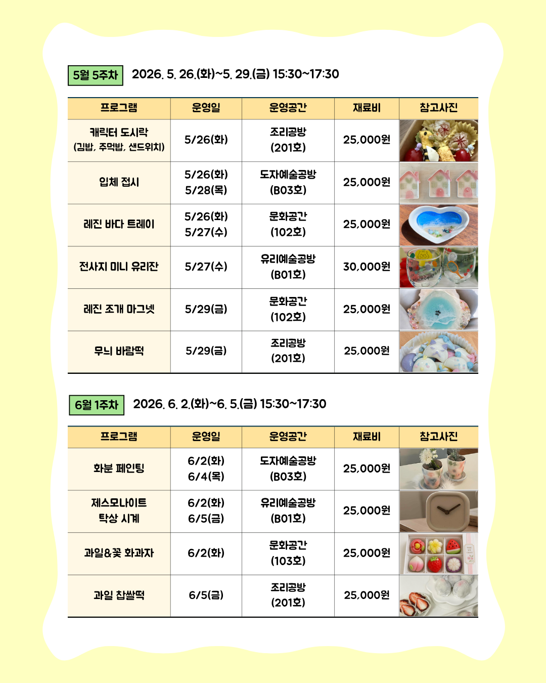 (재)강릉문화재단 가정의 달 맞이 원데이클래스 참가 가족 모집 이미지 3