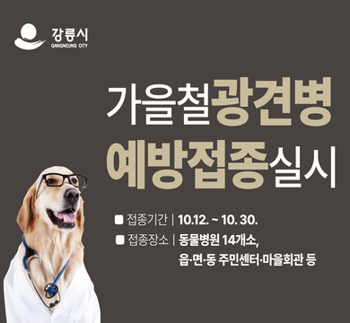 2026년 가을철 광견병 예방접종 시행