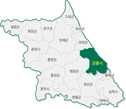 강릉 위치 지도